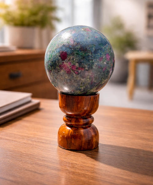 kyanite ruby Sphere Office decor